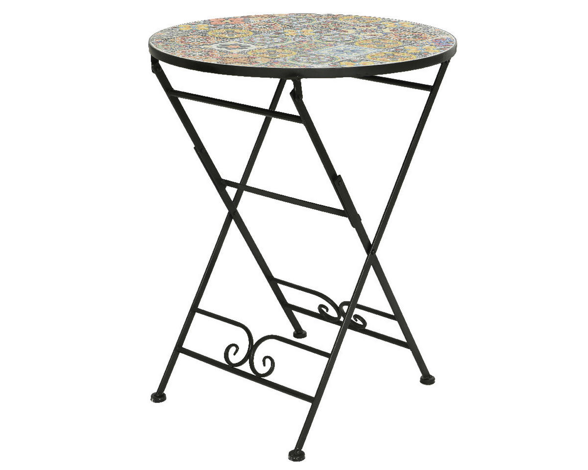 BISZTRÓ ASZTAL fém   - fekete, Lifestyle, fém (60/75cm)