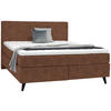 BOXSPRINGBETT 180/200 cm  in Cognac  - Cognac/Schwarz, Konventionell, Holz/Textil (180/200cm) - Voleo