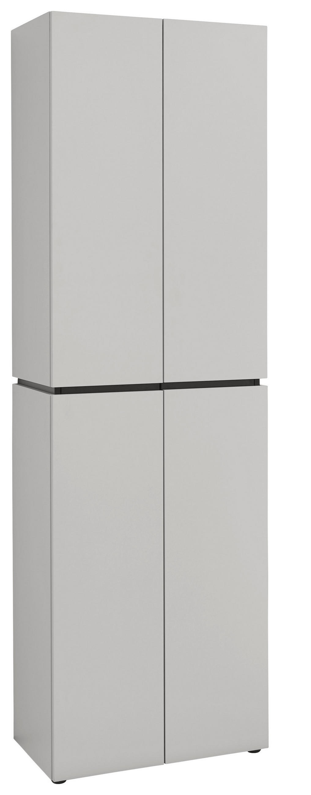 GARDEROBENSCHRANK  in 60/199/37 cm  - Kaschmir/Schwarz, Design, Holzwerkstoff/Kunststoff (60/199/37cm) - Voleo