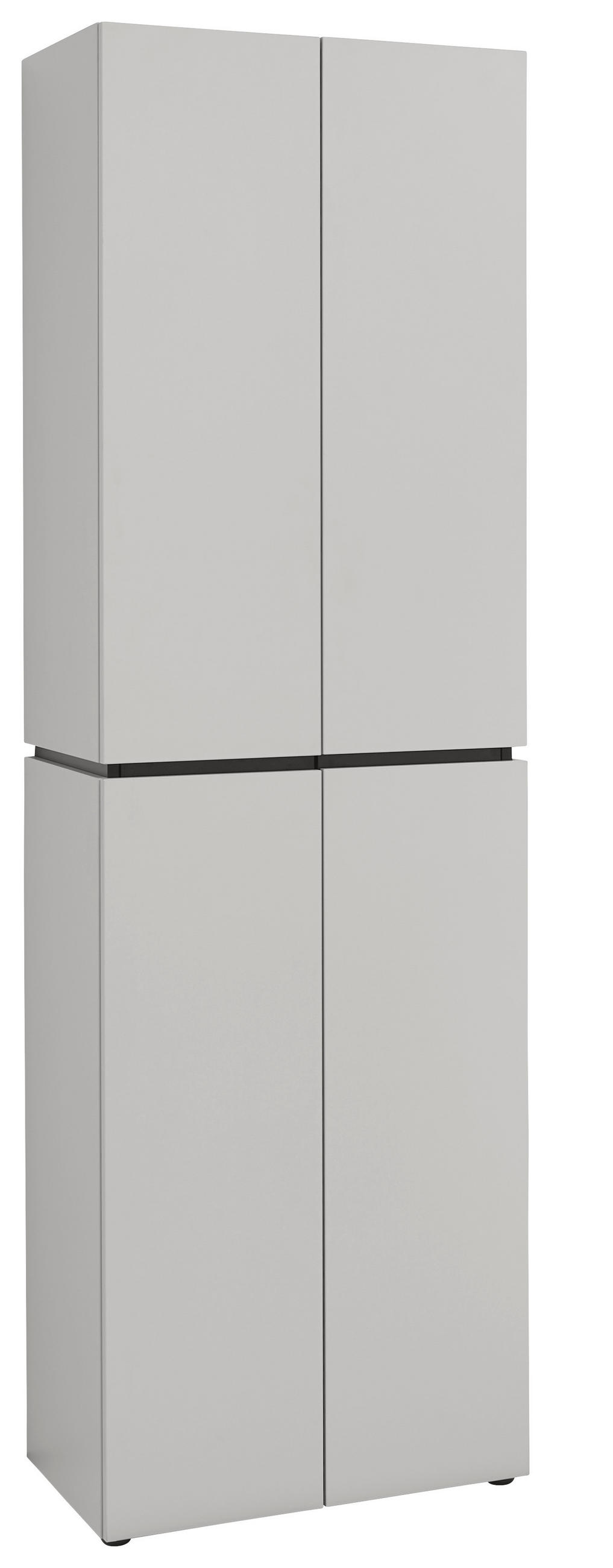 GARDEROBENSCHRANK  in 60/199/37 cm  - Kaschmir/Schwarz, Design, Holzwerkstoff/Kunststoff (60/199/37cm) - Voleo