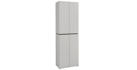 GARDEROBENSCHRANK  in 60/199/37 cm  - Kaschmir/Schwarz, Design, Holzwerkstoff/Kunststoff (60/199/37cm) - Voleo