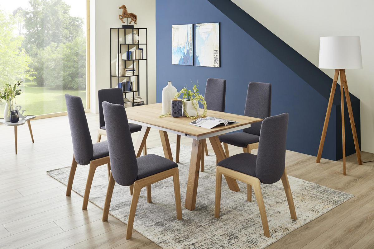 ESSTISCH in Holz 160/90/75 cm  - Eichefarben, Design, Holz (160/90/75cm) - Venjakob