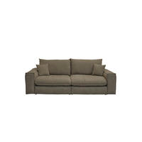 BIGSOFA Chenille Grau  - Schwarz/Grau, MODERN, Kunststoff/Textil (255/76/117cm) - Milino