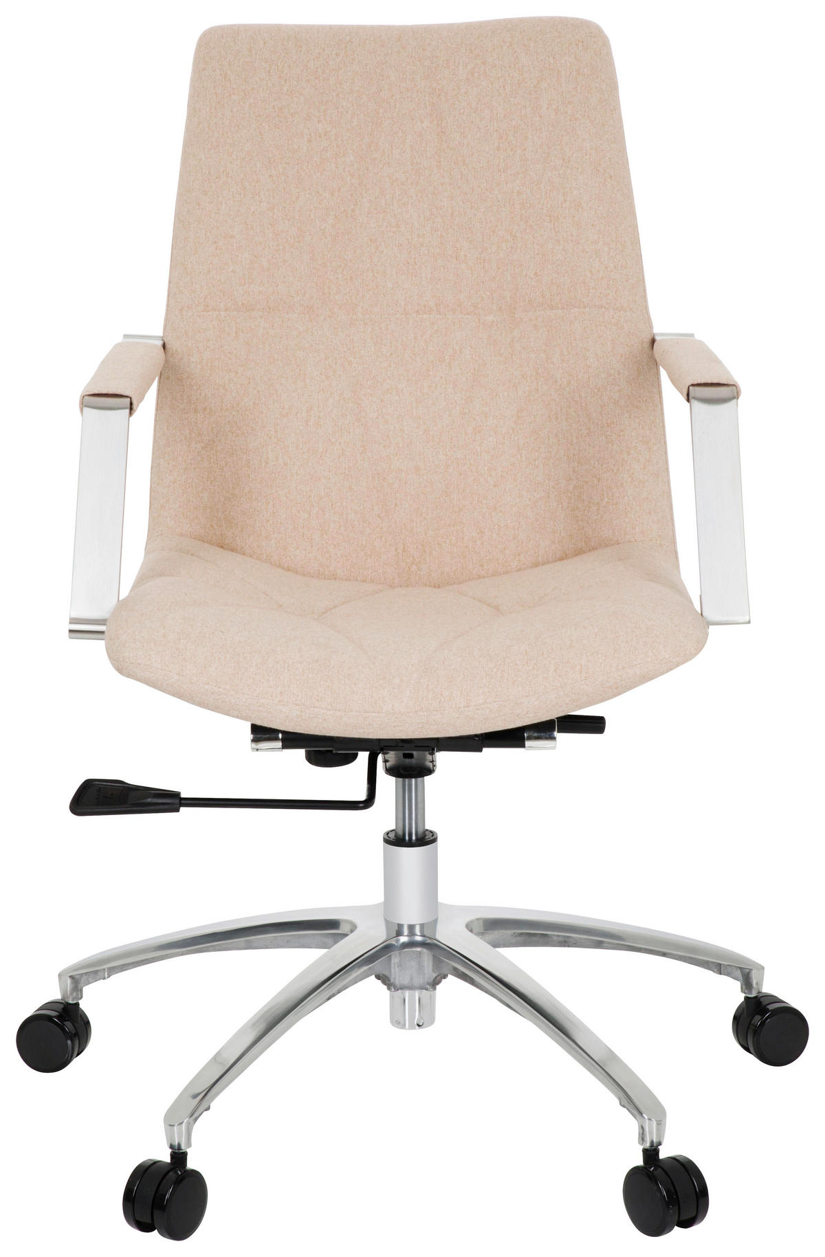 DREHSTUHL Flachgewebe Beige  - Beige/Alufarben, MODERN, Kunststoff/Textil (57/100/75cm) - MID.YOU