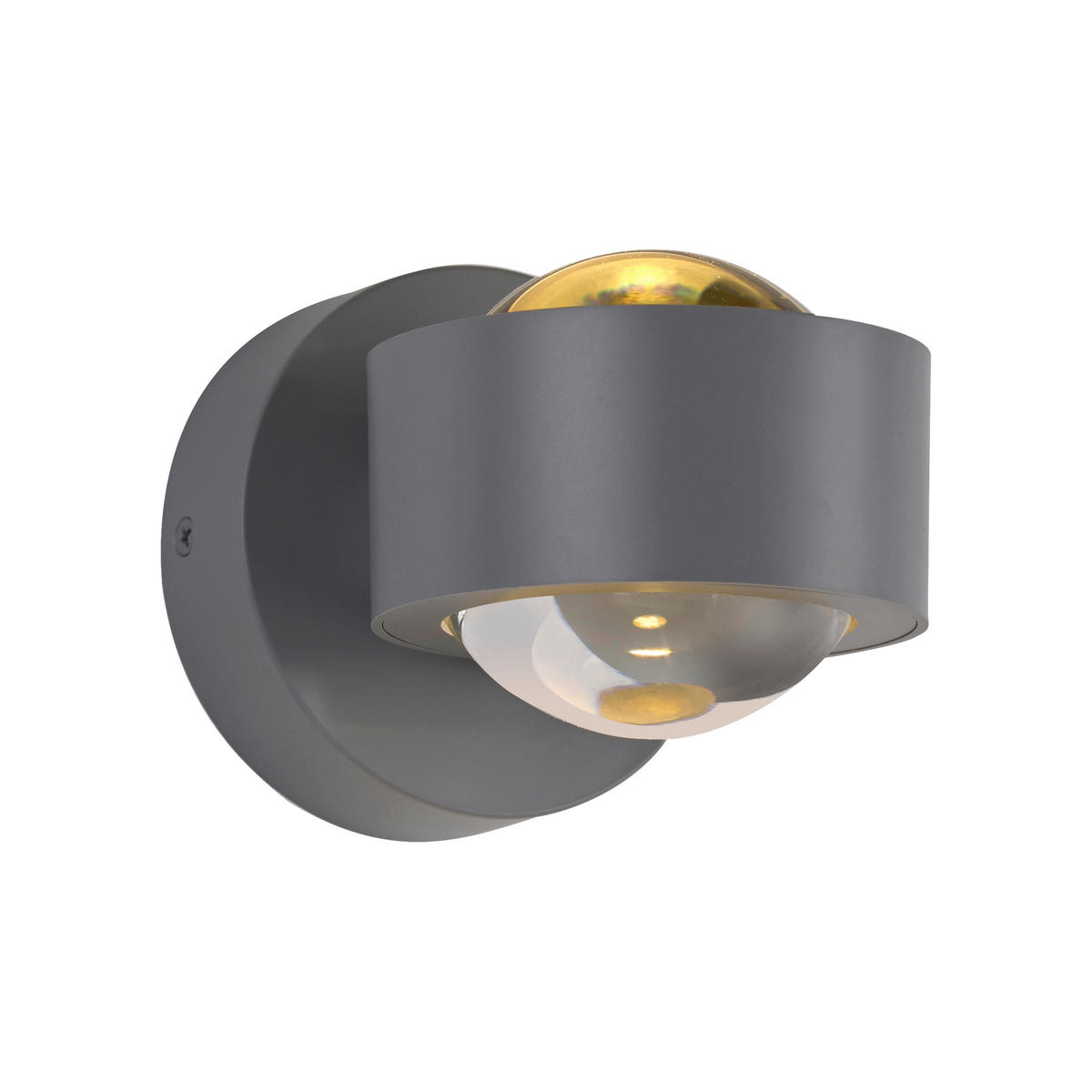 LED-WANDLEUCHTE 12,4/9/9 cm   - Silberfarben, Design, Kunststoff/Metall (12,4/9/9cm) - Schöner Wohnen