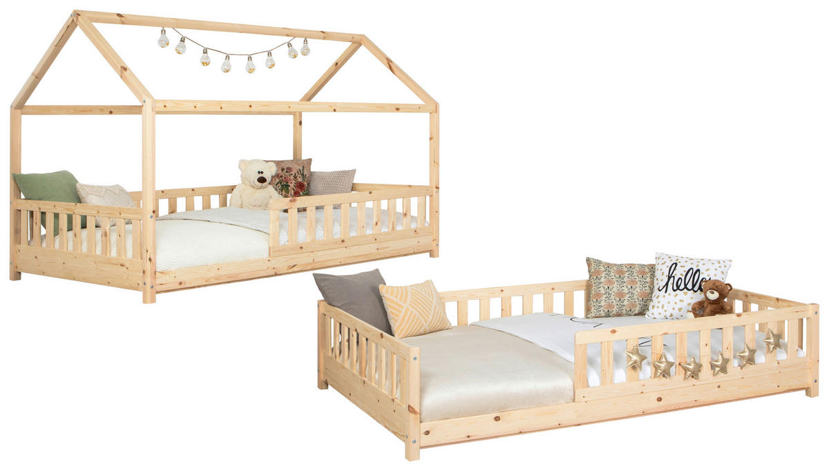 HAUSBETT 90/200 cm Naturfarben  - Naturfarben, Modern, Holz (90/200cm) - MID.YOU