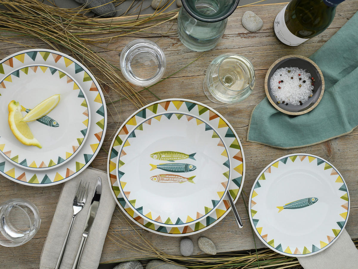 TAFELSERVICE Sardinhas 12-teilig  - Multicolor, Basics, Keramik - Creatable