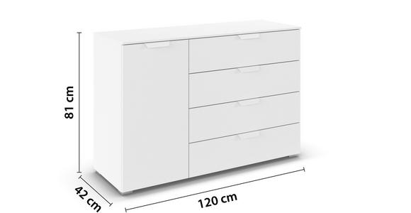 KOMMODE  in 120/81/42 cm  - Weiß, Design, Holzwerkstoff/Metall (120/81/42cm) - Carryhome