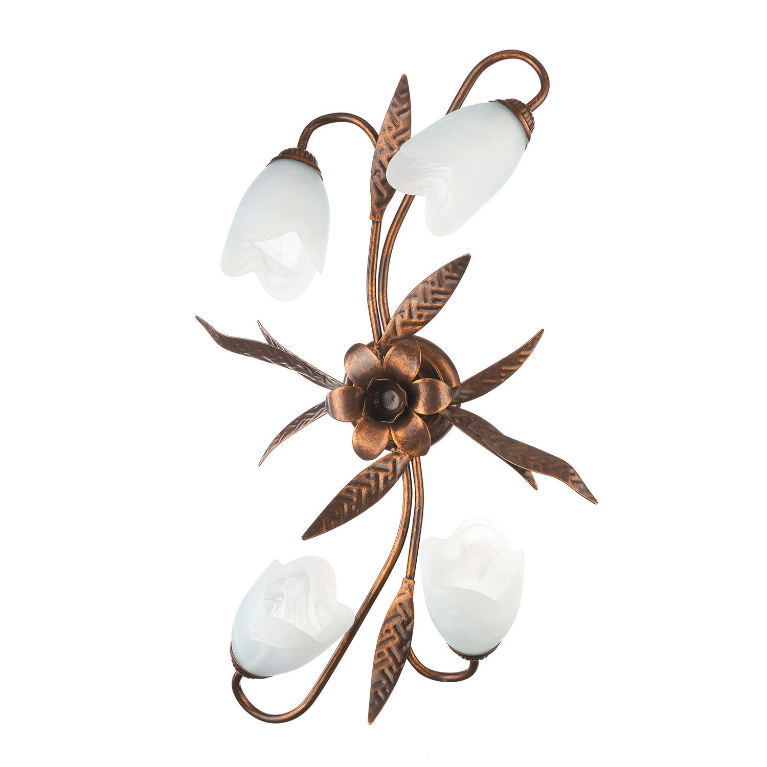DECKENLEUCHTE 40/18/70 cm   - Bronzefarben, KONVENTIONELL, Glas/Metall (40/18/70cm)