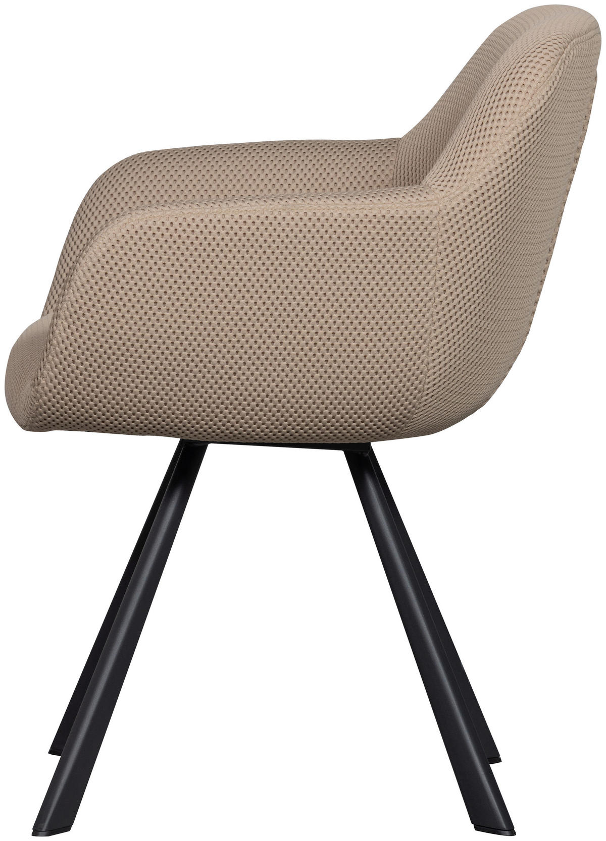 ARMLEHNSTUHL  in Netzbespannung  - Schwarz/Naturfarben, Design, Textil/Metall (58/79/58cm) - Livetastic
