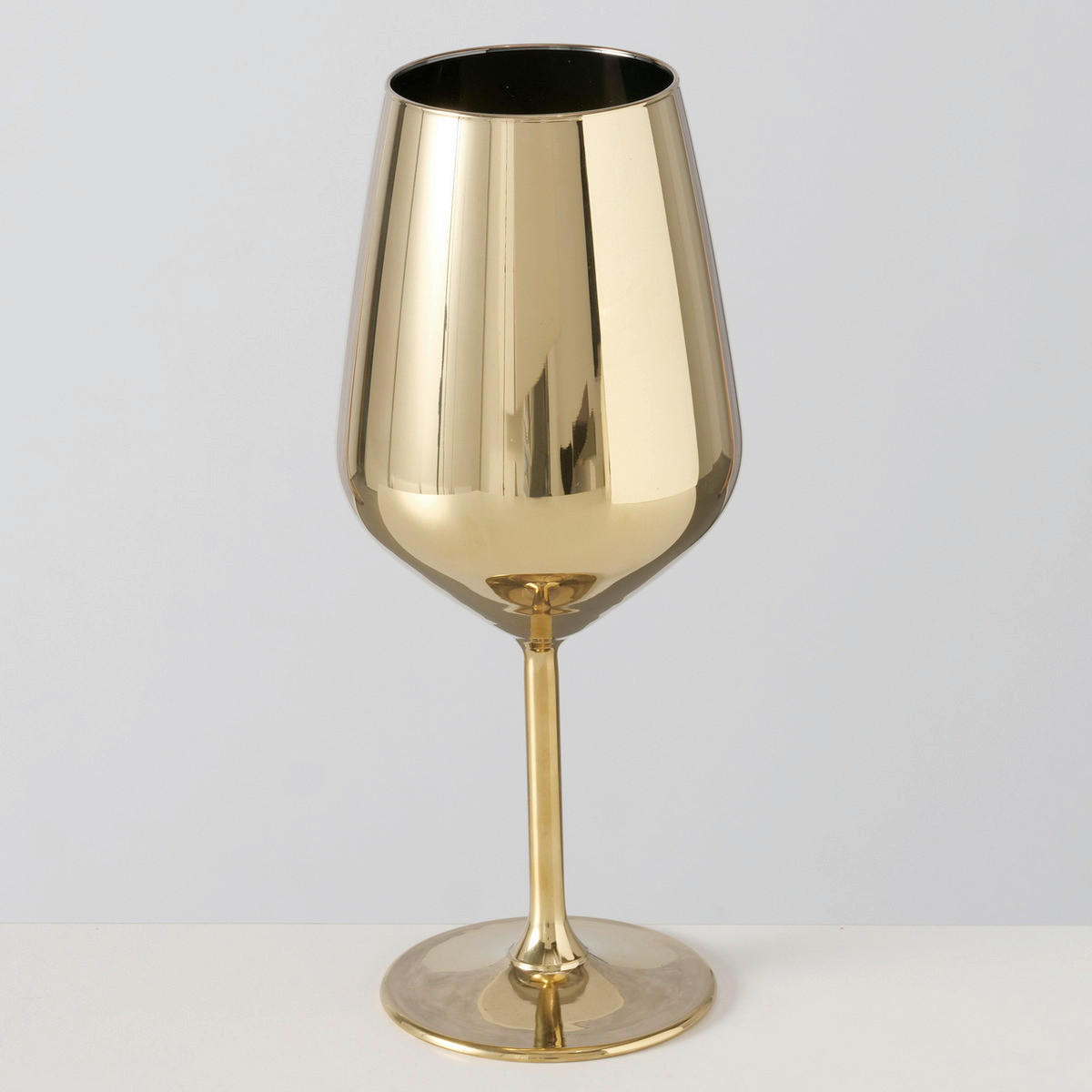 WEINGLAS  - Goldfarben, Design, Glas (9/22cm)