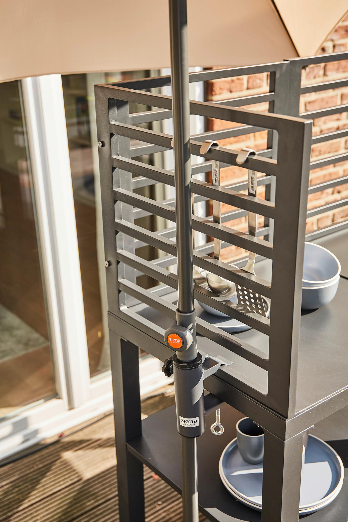 SONNENSCHIRMSTÄNDER - Anthrazit, KONVENTIONELL, Metall - Siena Garden