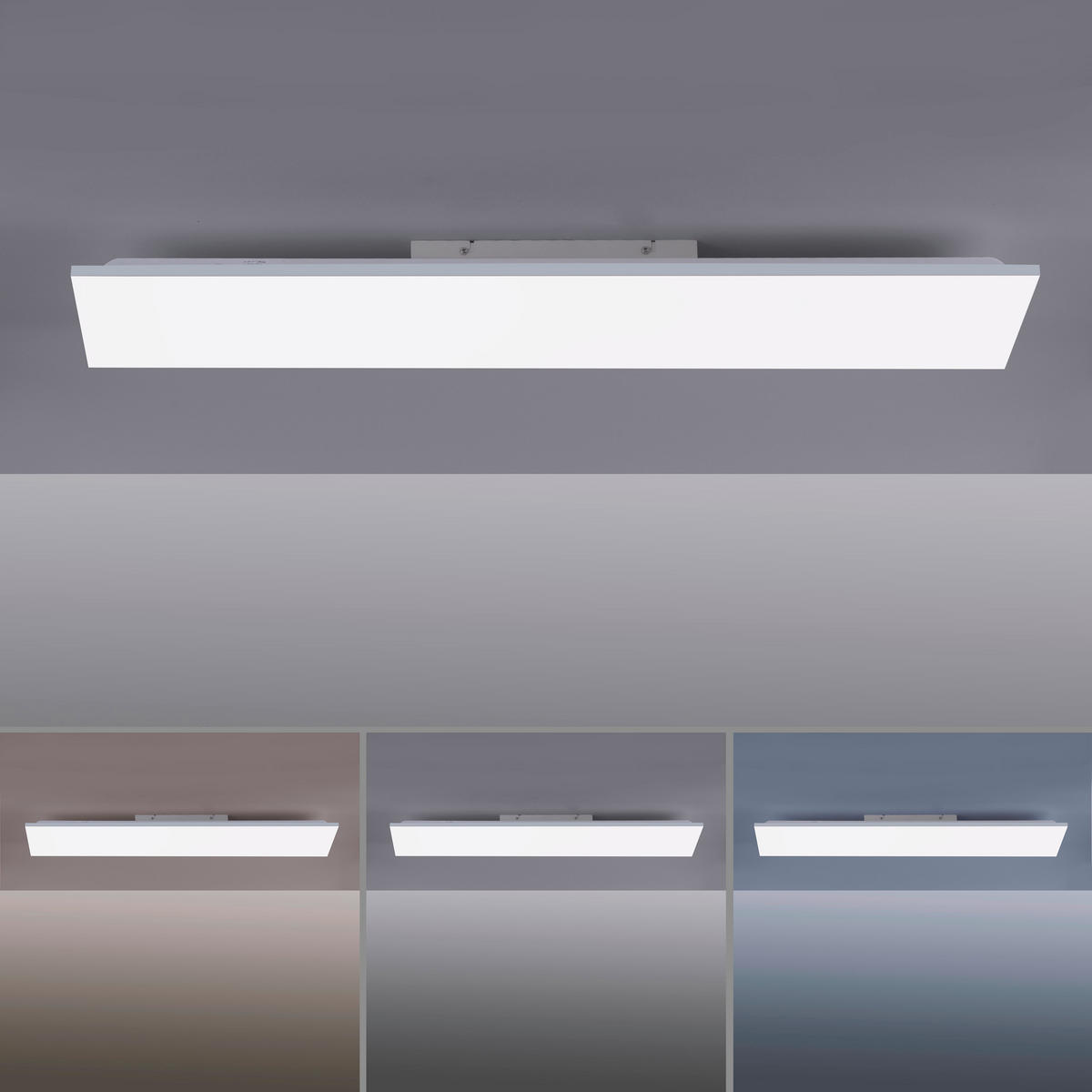 LED-DECKENLEUCHTE 100/25/6,2 cm   - KONVENTIONELL, Kunststoff/Metall (100/25/6,2cm)