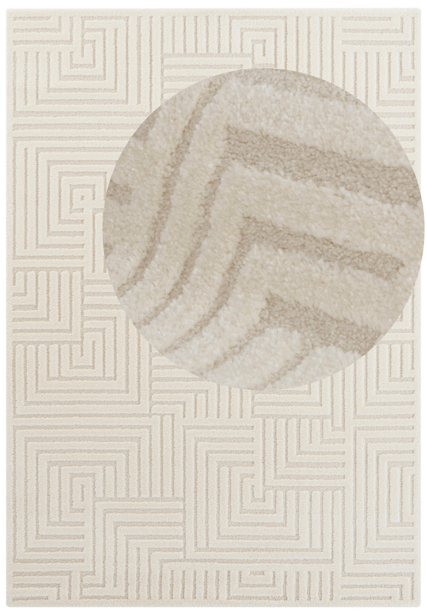 HOCHFLORTEPPICH 80/150 cm New York Creme  - Creme, Basics, Kunststoff/Textil (80/150cm)