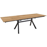 ESSTISCH Schwarz, Eichefarben rechteckig  ausziehbar, in verschiedenen Größen erhältlich, in verschiedenen Holzdekoren erhältlich  - Eichefarben/Schwarz, Basics, Holzwerkstoff/Metall (160-260/95/76cm) - Celina Home