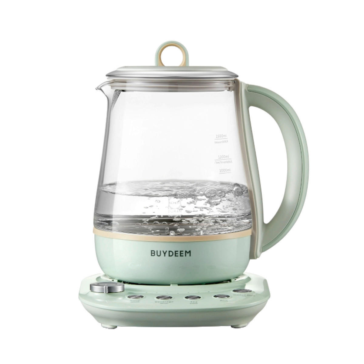 Többfunkciós italkészítő - pasztellzöld, Basics, Üveg (19/32/40cm) - BUYDEEM