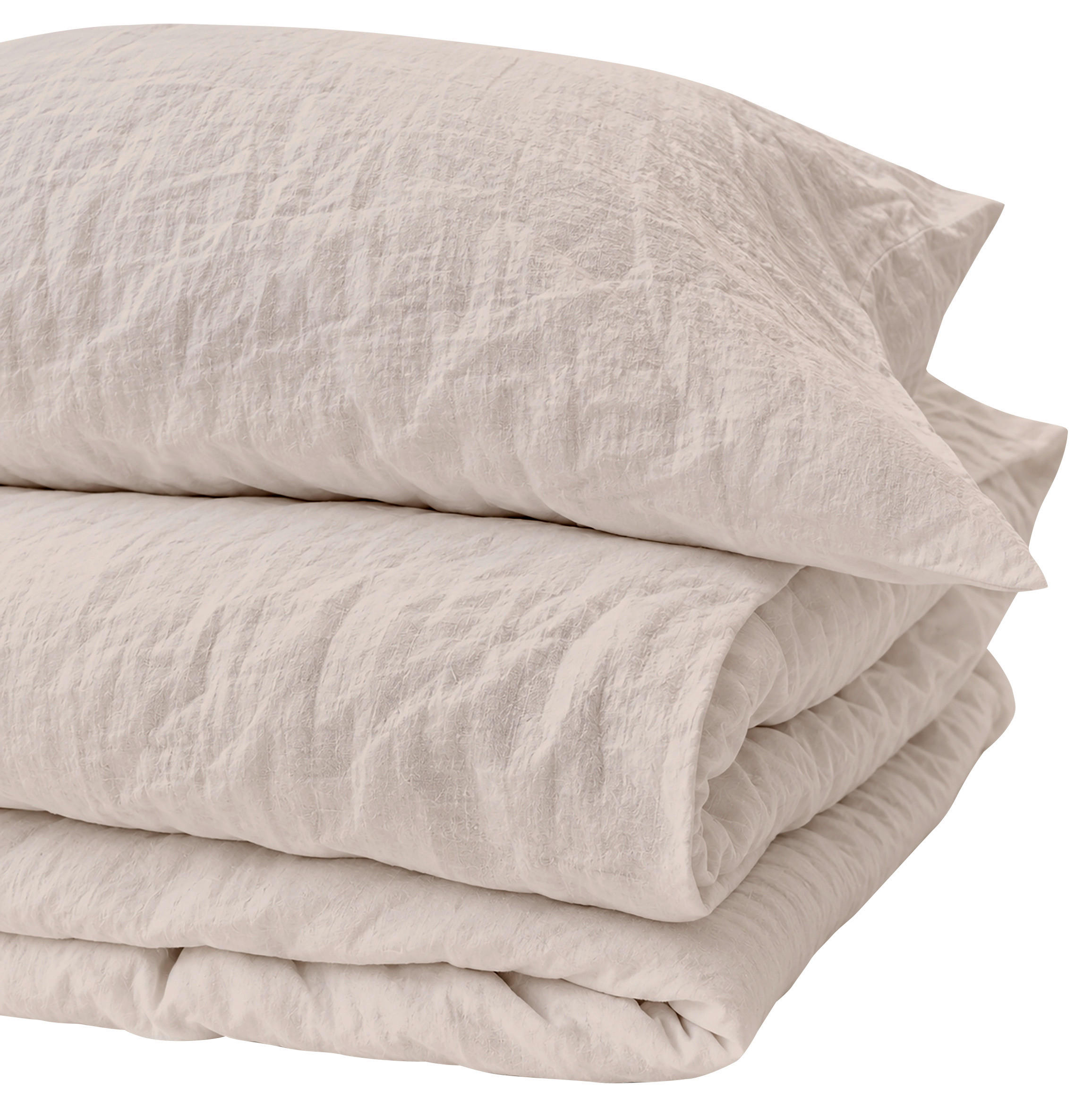 BETTWÄSCHE 2-teilig LEINEN 135/200 cm  - Beige, Basics, Textil (135/200cm)