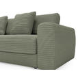 ECKSOFA in Cord Olivgrün  182/302 cm  - Schwarz/Olivgrün, MODERN, Kunststoff/Textil (182/302cm) - Carryhome
