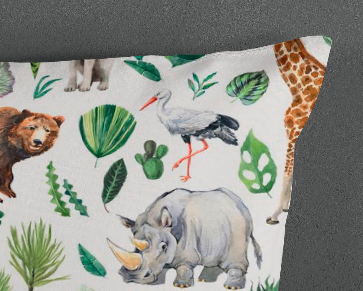 KINDERBETTWÄSCHE 140/200 cm  - Weiß/Grün, Trend, Textil (140/200cm)