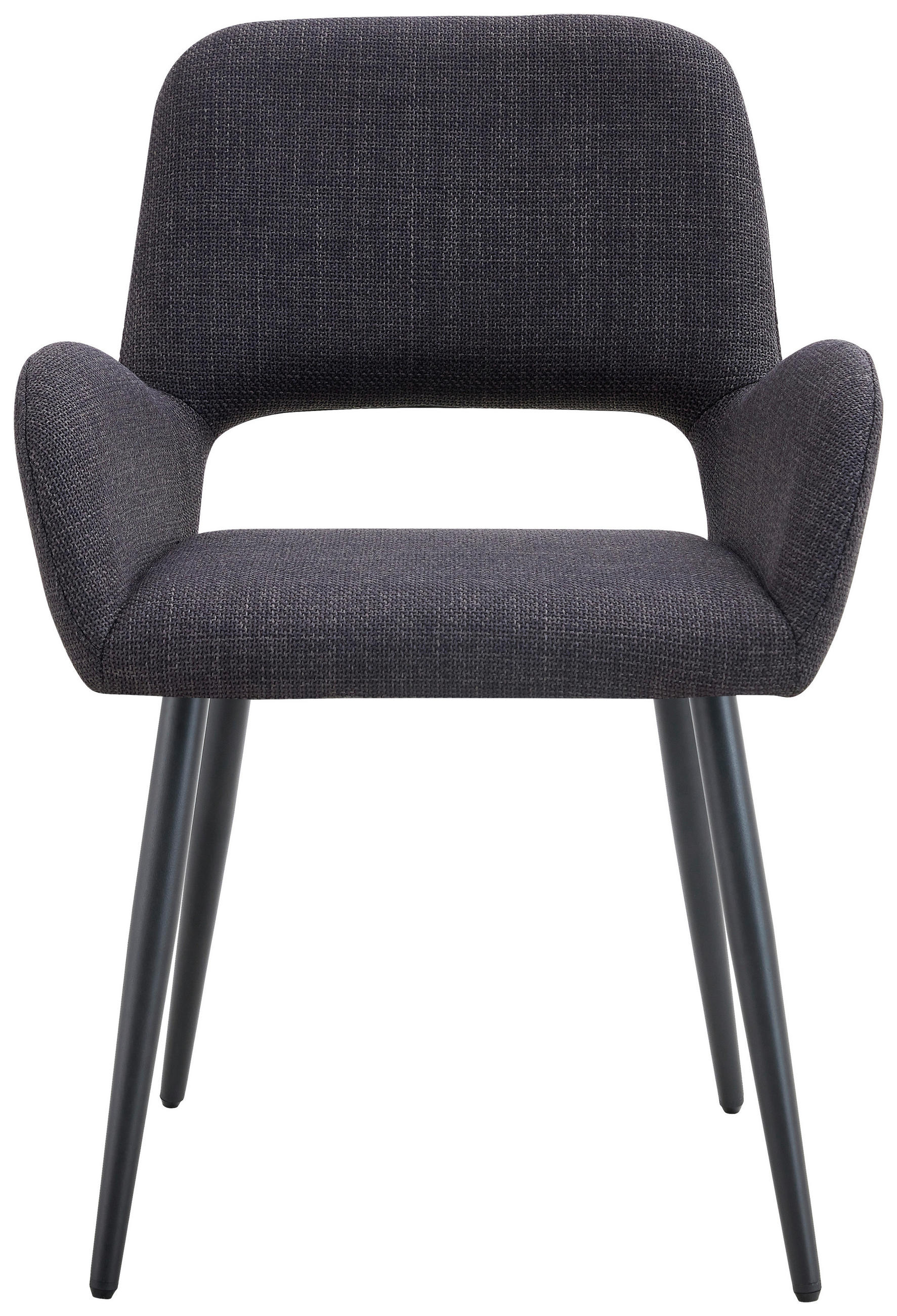 ARMLEHNSTUHL  in Eisen Webstoff  - Schwarz, LIFESTYLE, Holz/Textil (53/82/63cm) - MID.YOU