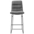 BARHOCKER in Textil Dunkelgrau  - Dunkelgrau/Schwarz, Design, Textil/Metall (52/122/66cm) - Dieter Knoll