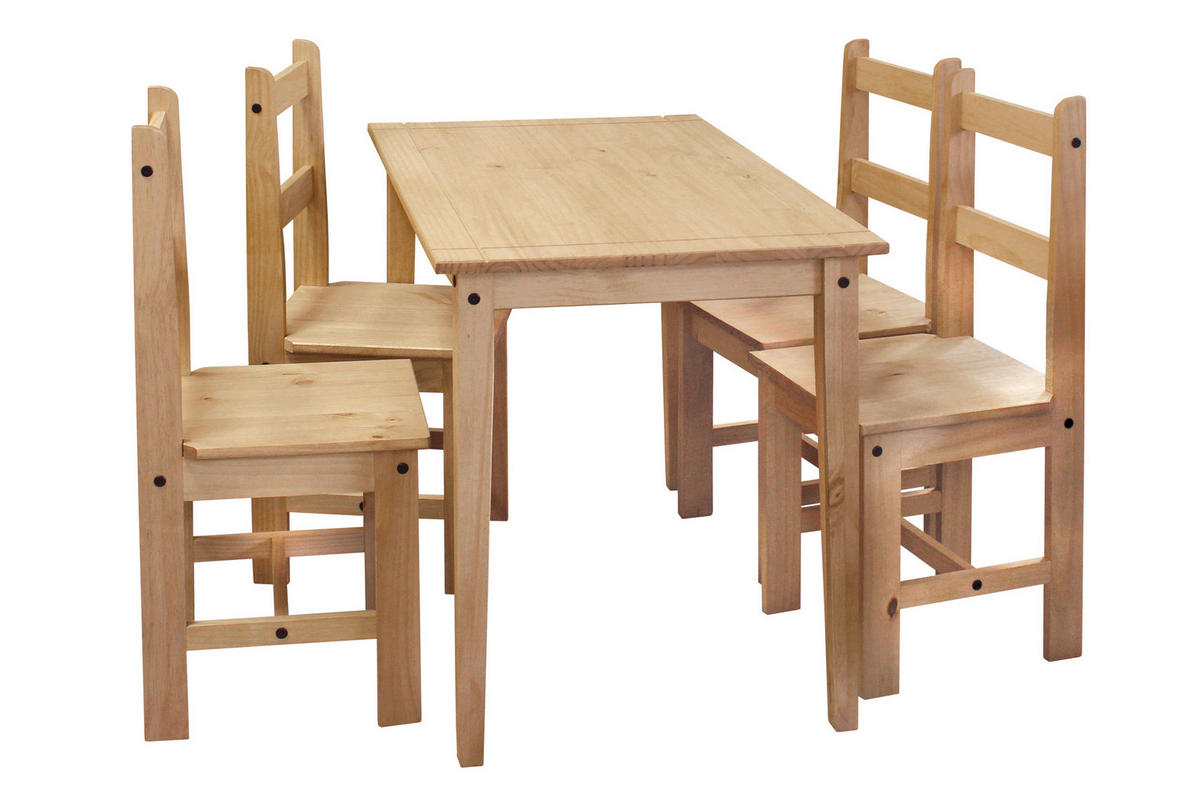 TISCHGRUPPE Naturfarben, Honig  - Naturfarben/Honig, Natur, Holz (108/65/76cm) - Livetastic