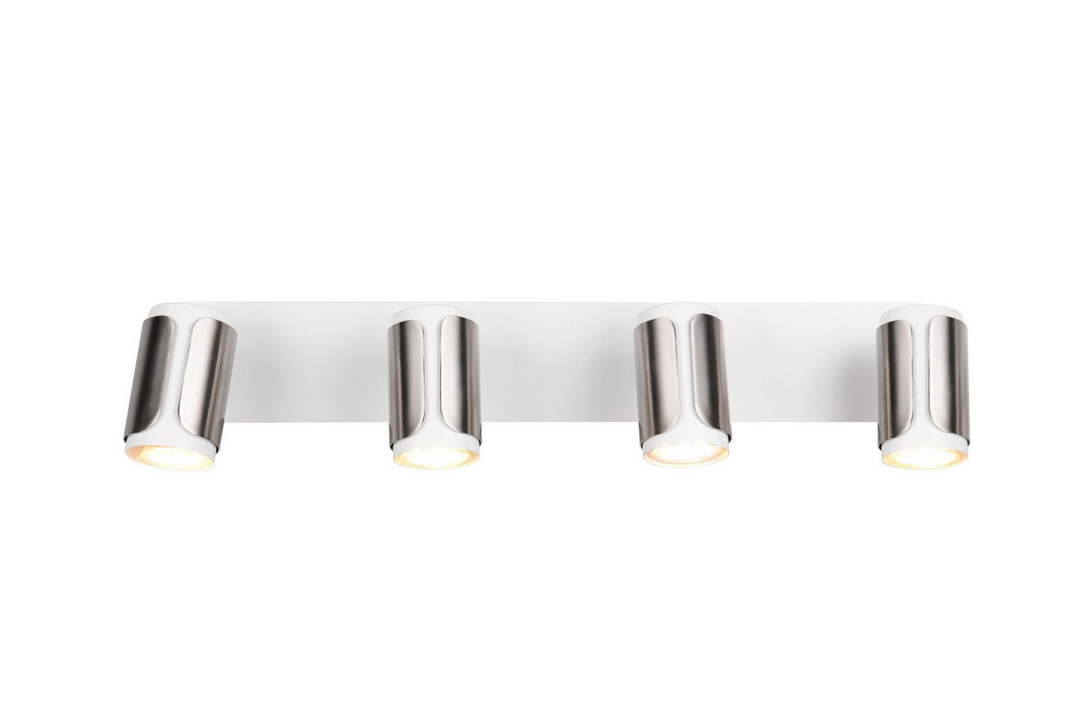 STRAHLER 60/16/12 cm   - Weiß/Nickelfarben, KONVENTIONELL, Metall (60/16/12cm) - Trio Leuchten