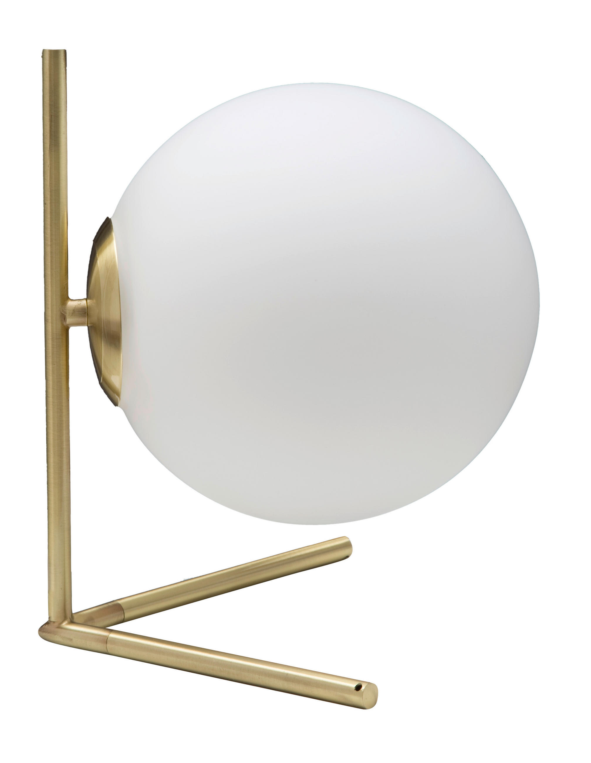 TISCHLEUCHTE 25/27 cm  - Goldfarben/Weiß, Trend, Glas/Metall (25/27cm) - Mauro Ferretti