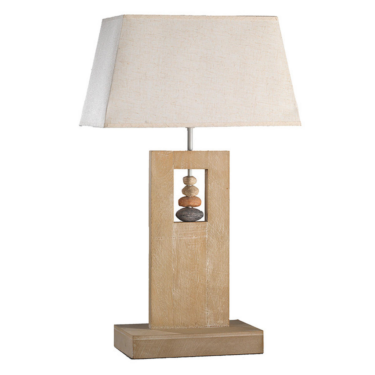 TISCHLEUCHTE 45/23/75 cm   - Beige, Natur, Holz/Textil (45/23/75cm)