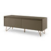 LOWBOARD  in 120/45/40 cm  - Messingfarben/Grau, Design, Holzwerkstoff/Metall (120/45/40cm) - Livetastic