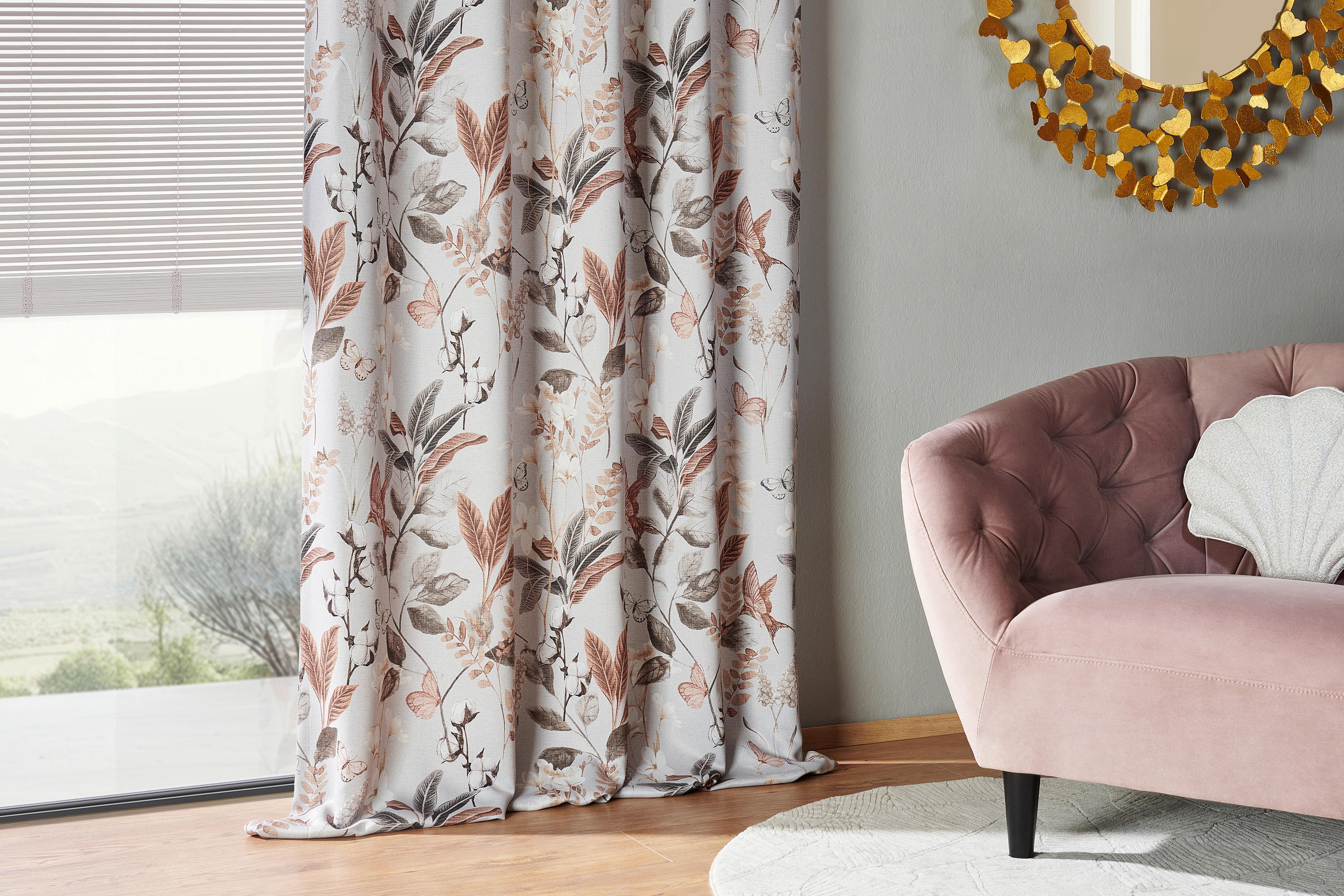 DEKOSTOFF per lfm Verdunkelung  - Grau, KONVENTIONELL, Textil (145cm) - Esposa