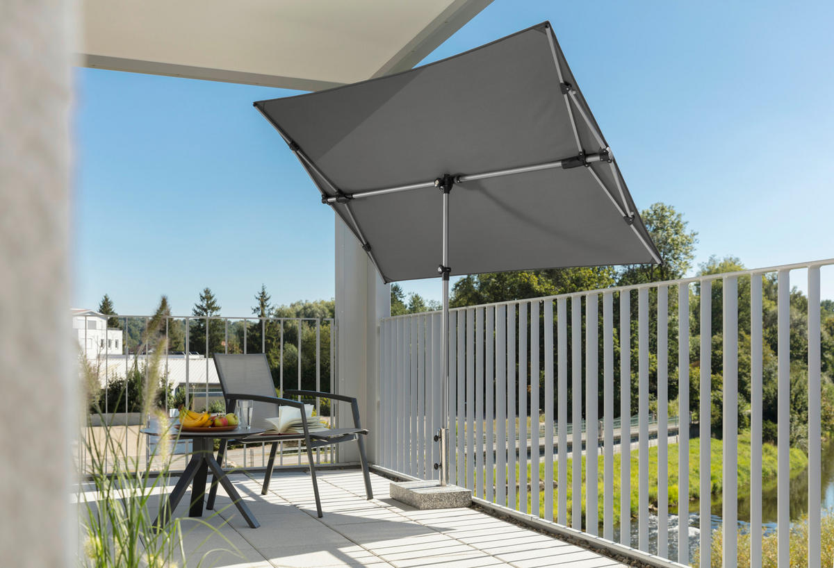 AMPELSCHIRM 190 cm Anthrazit  - Anthrazit, Basics, Textil/Metall (190/188/140cm) - Schneider