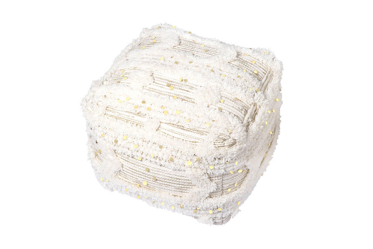 SEDACÍ PODUŠKA, 50/45/50 cm - krémová/olivově zelená, Trend, textil/plast (50/45/50cm) - Livetastic