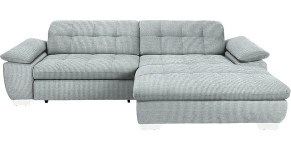 ECKSOFA in Mikrofaser Platinfarben  265/180 cm  - Platinfarben/Chromfarben, Design, Textil/Metall (265/180cm) - Carryhome
