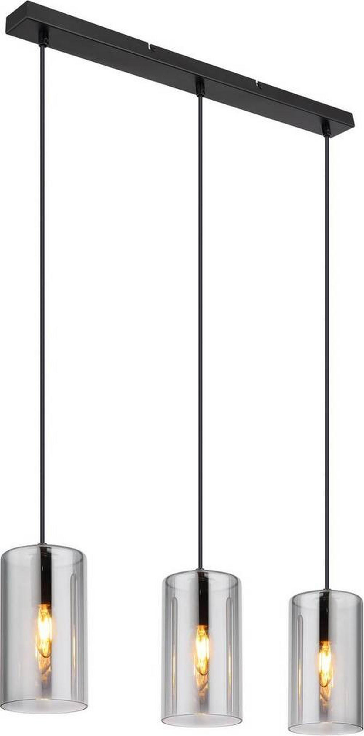 VISEČA SVETILKA     63/11/120 cm         E14 - črna, Basics, kovina/steklo (63/11/120cm) - Globo