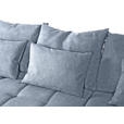 ECKSOFA Blau Flachgewebe  - Blau/Schwarz, KONVENTIONELL, Textil/Metall (300/205cm) - Carryhome