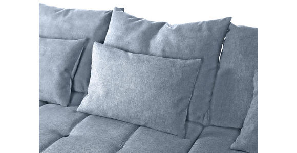 ECKSOFA Blau Flachgewebe  - Blau/Schwarz, KONVENTIONELL, Textil/Metall (300/205cm) - Carryhome