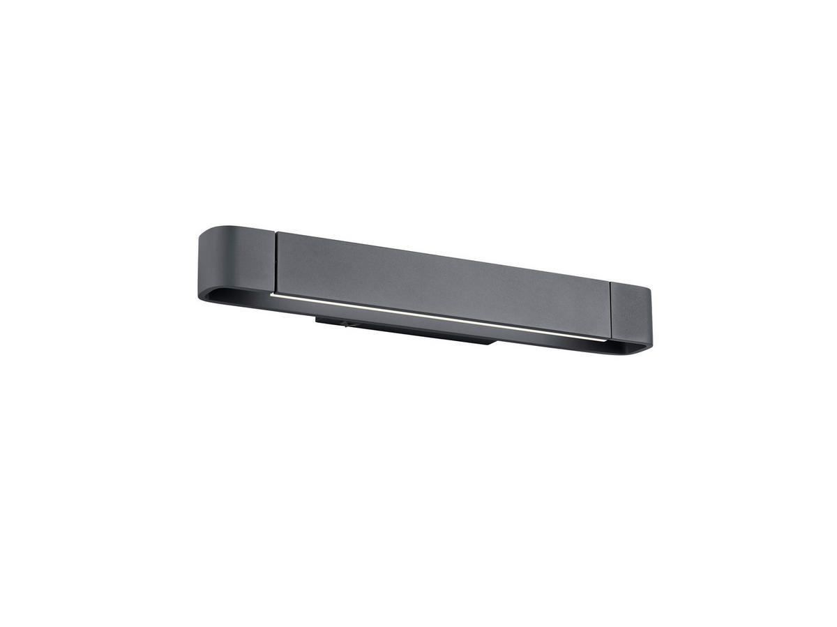 LED-WANDLEUCHTE 40/10/10 cm   - Schwarz, Design, Metall (40/10/10cm) - Hell