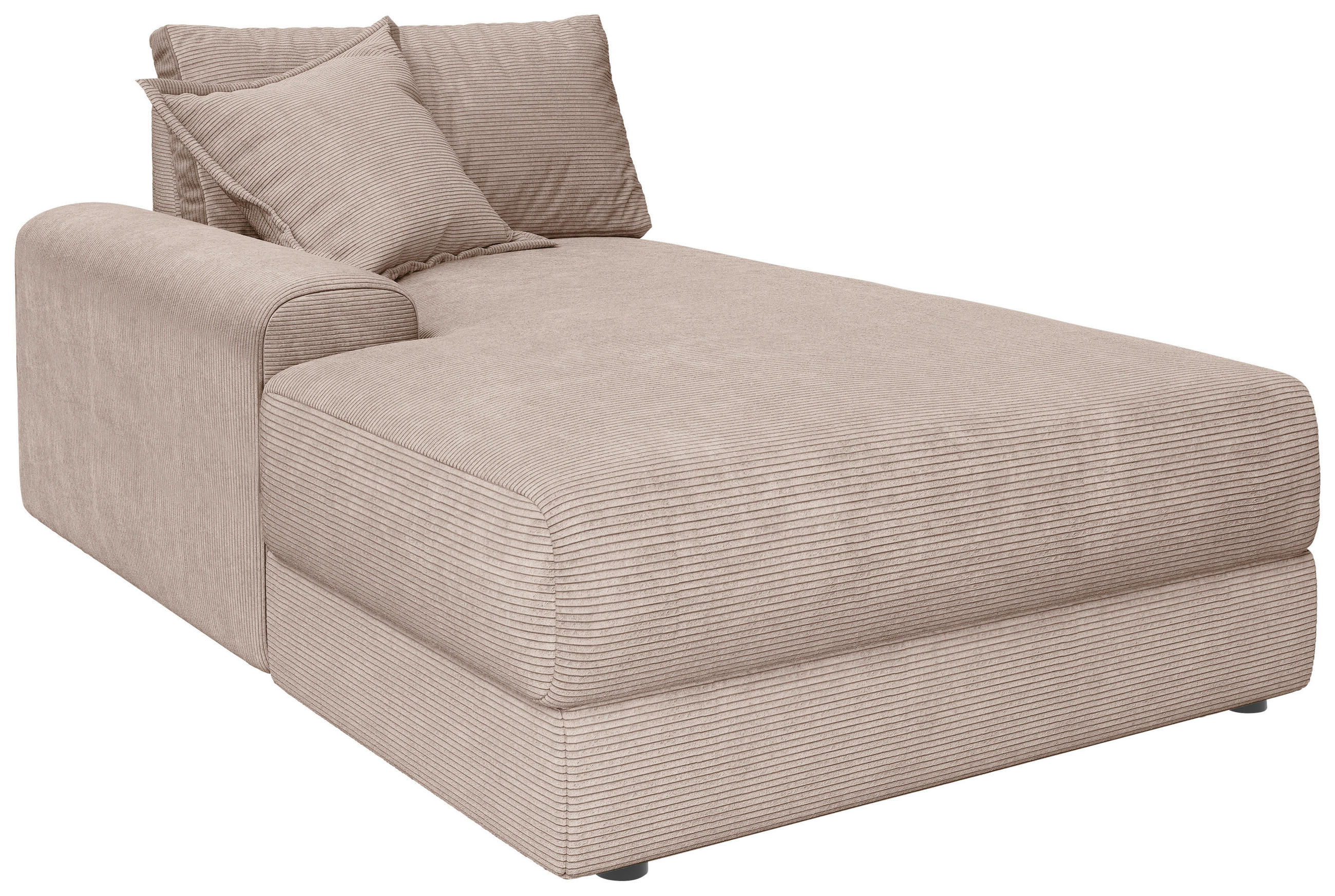 BIGSOFA Cord Rosa  - Schwarz/Rosa, Modern, Kunststoff/Textil (117/93/190cm) - Carryhome