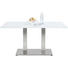 ESSTISCH in Metall, Glas 140/80/77 cm - Edelstahlfarben/Weiß, Design, Glas/Metall (140/80/77cm) - Dieter Knoll ESSTISCH in Metall, Glas 140/80/77 cm - Edelstahlfarben/Weiß, Design, Glas/Metall (140/80/77cm) - Dieter Knoll