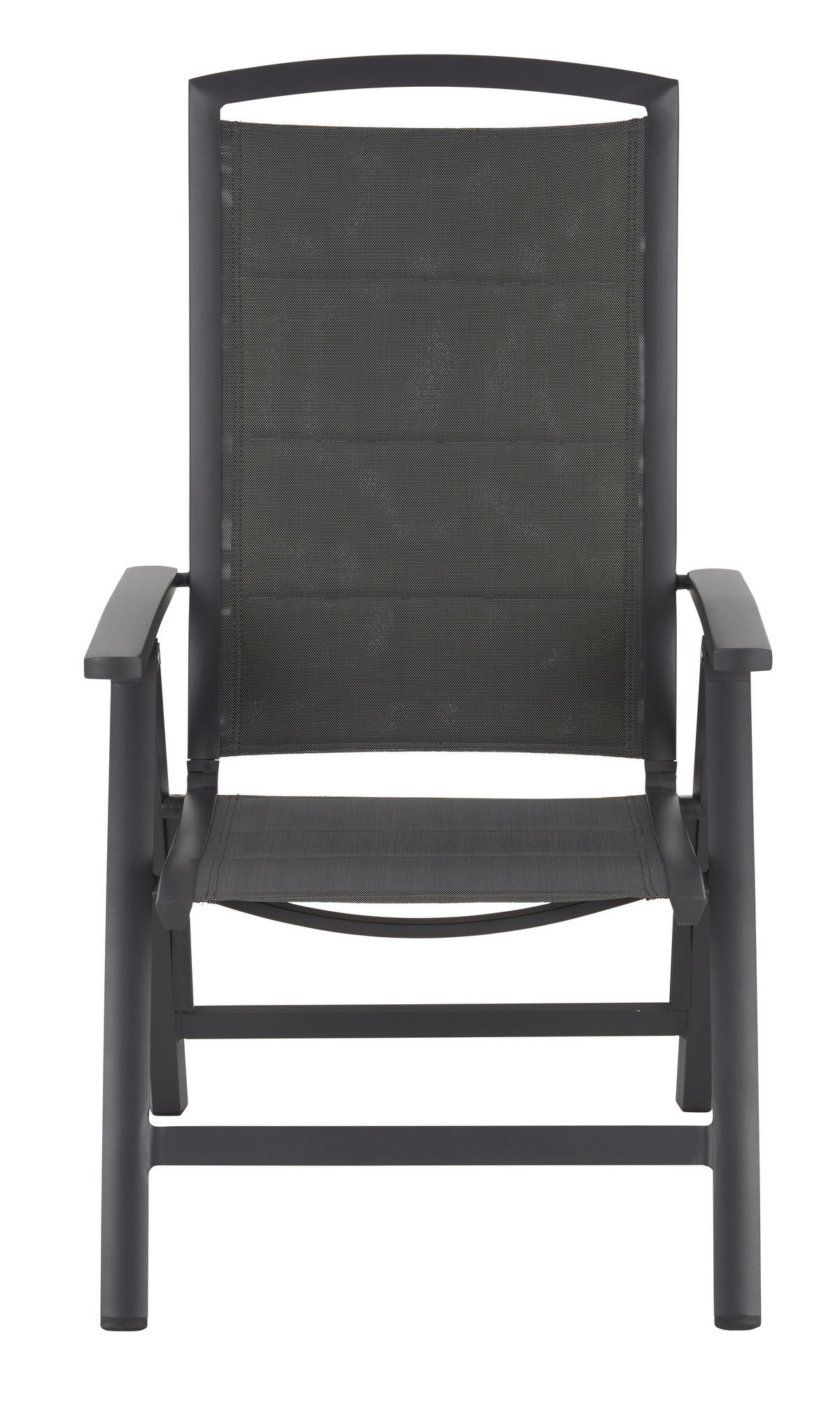 SCAUN PLIANT DE EXTERIOR in metal, textil antracit  - antracit, Basics, metal/textil (66/115/64cm) - Amatio