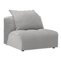SESSEL in Flachgewebe Ecru  - Ecru/Schwarz, Modern, Kunststoff/Textil (98/77/108cm) - Stylife