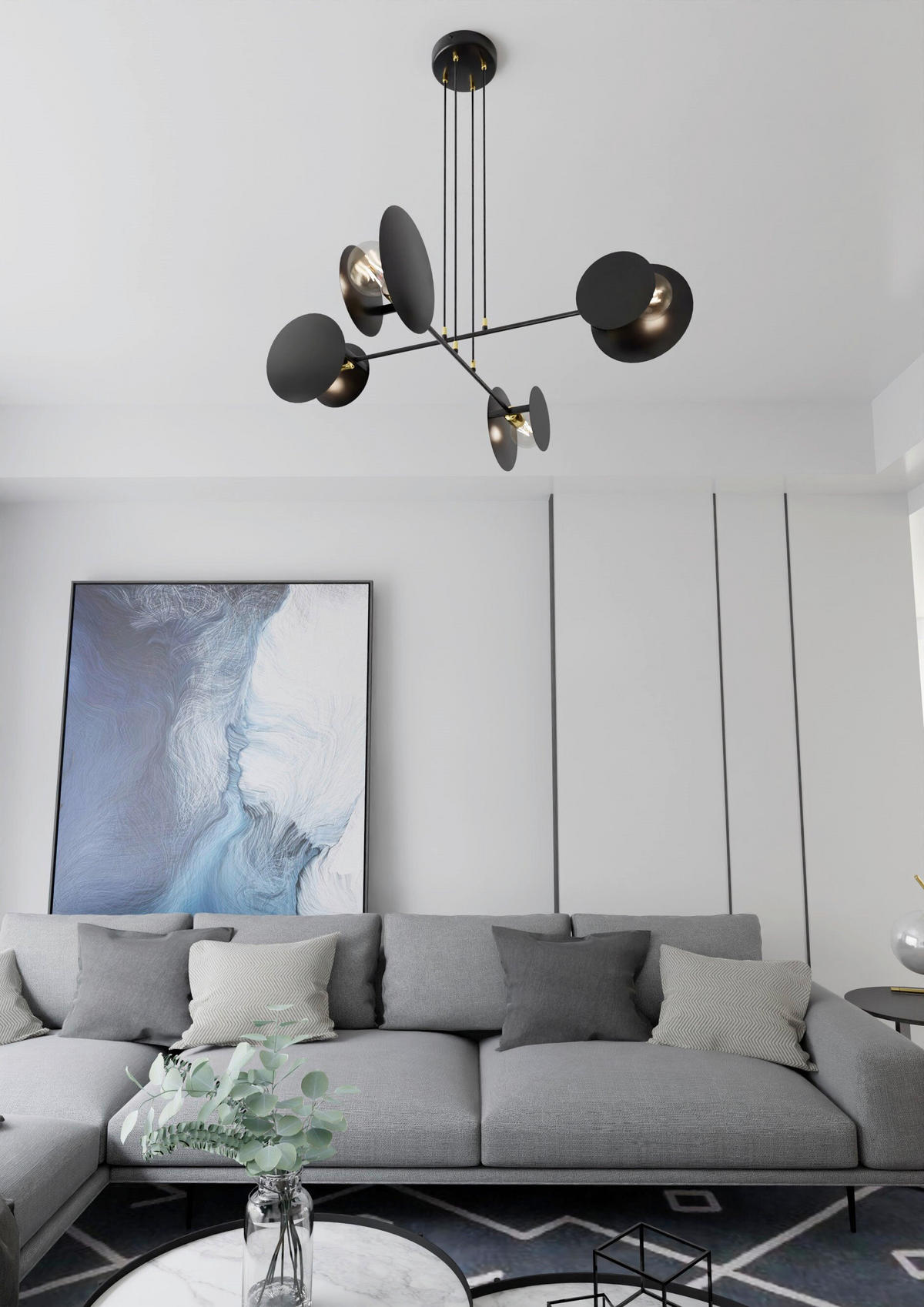 HÄNGELEUCHTE  96/96/120 cm    - Schwarz, LIFESTYLE, Metall (96/96/120cm)