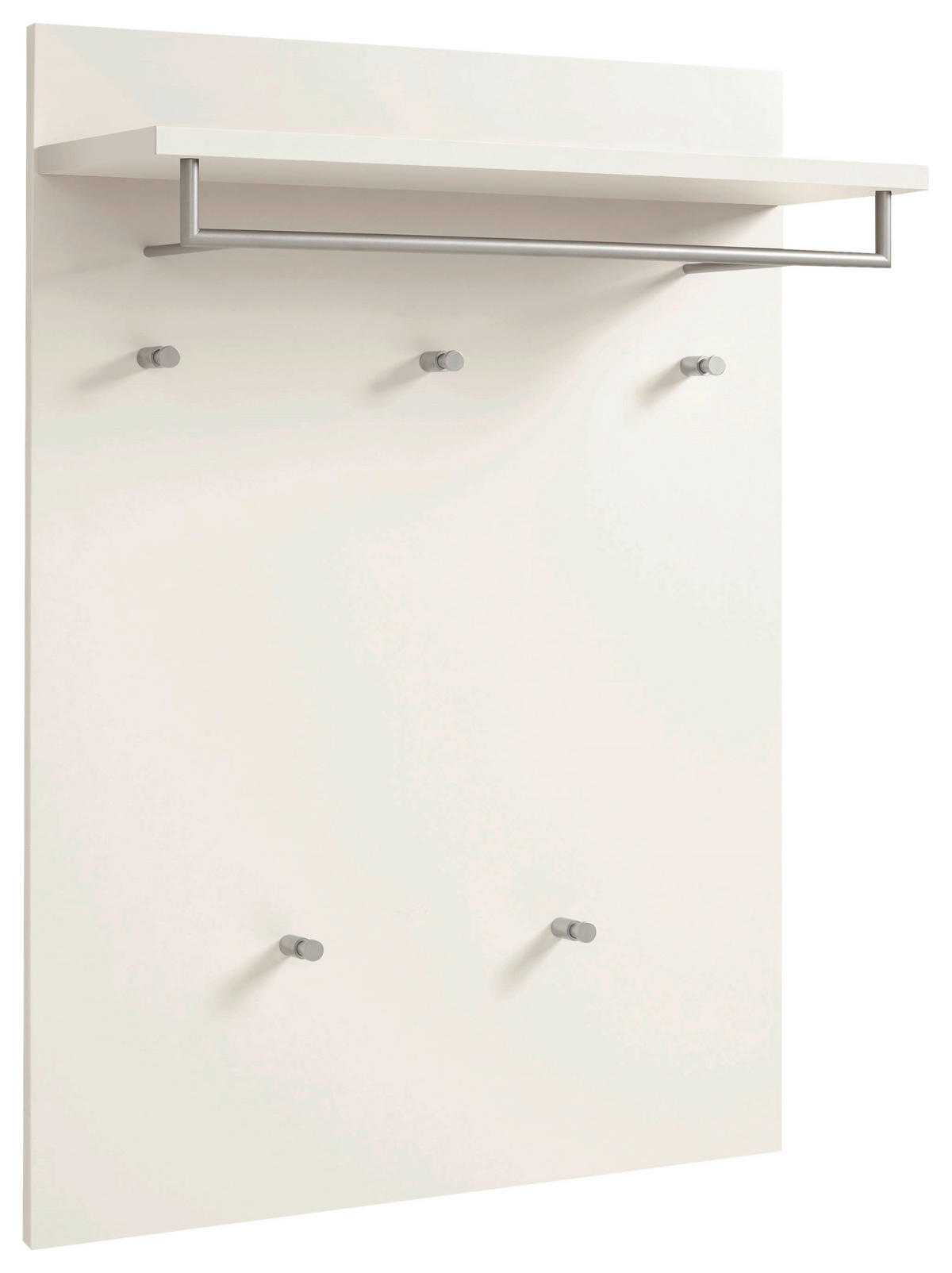 GARDEROBE 6-teilig  in 270/195/40 cm  - Weiss/Silberfarben, Design, Holzwerkstoff (270/195/40cm)
