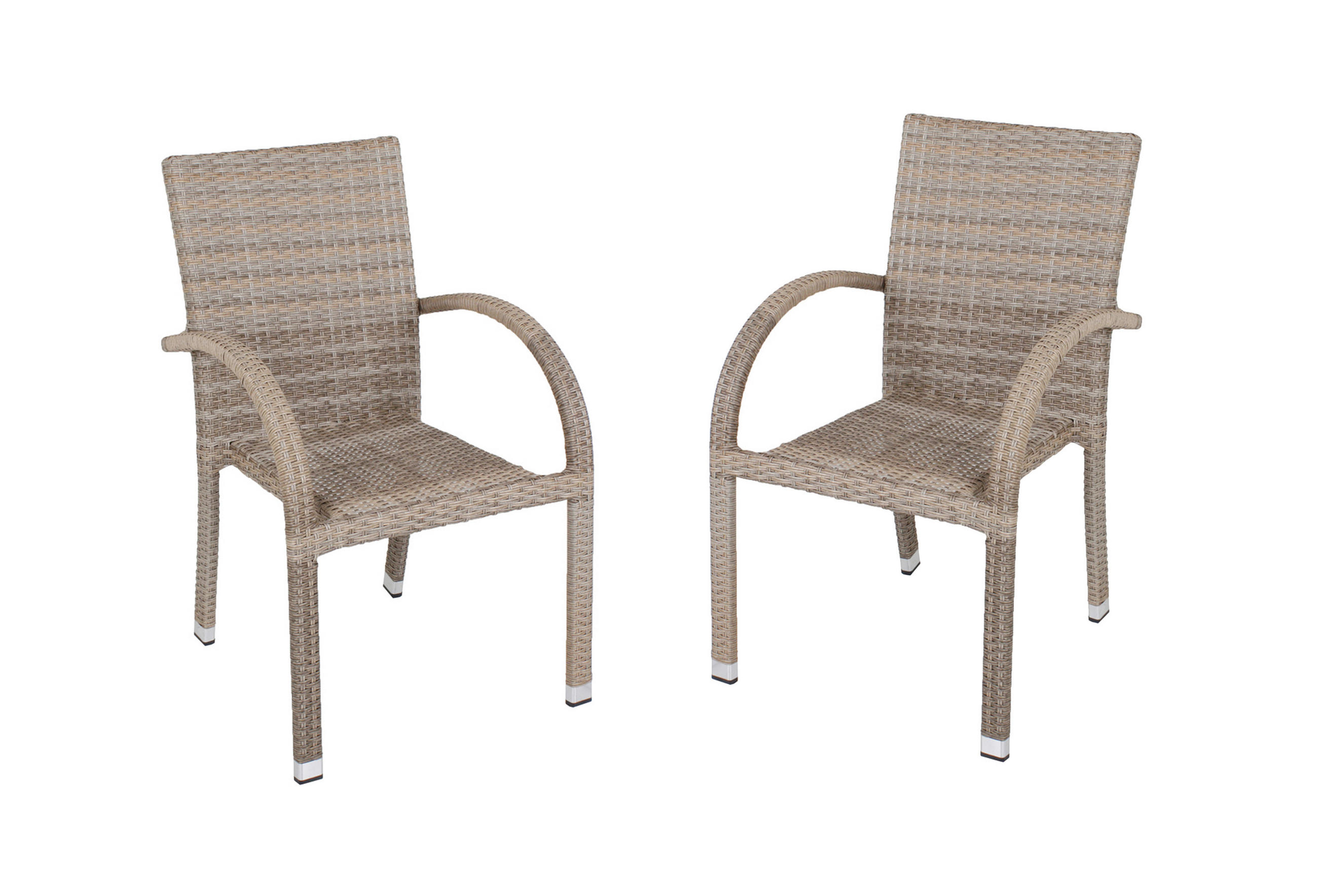 STAPELSTUHL Aluminium Grau, Sandfarben  - Sandfarben/Grau, Basics, Kunststoff/Metall (57/90/64cm) - Gardenson