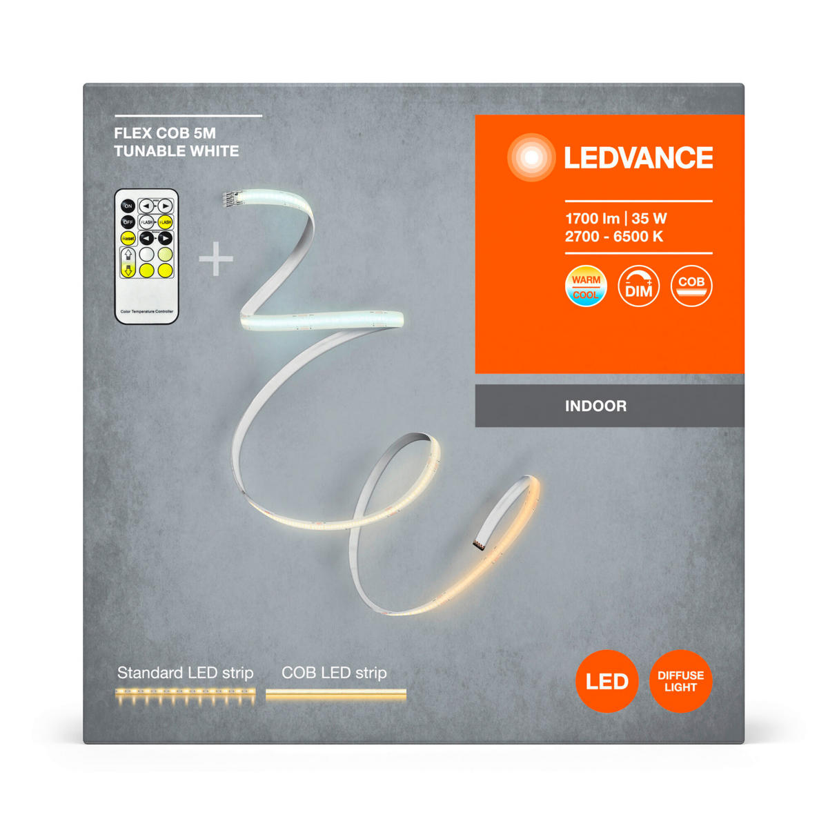 LED-STRIP COB Strips CCT 500/1/0,18 cm   - Gelb, Basics, Kunststoff (500/1/0,18cm) - Ledvance