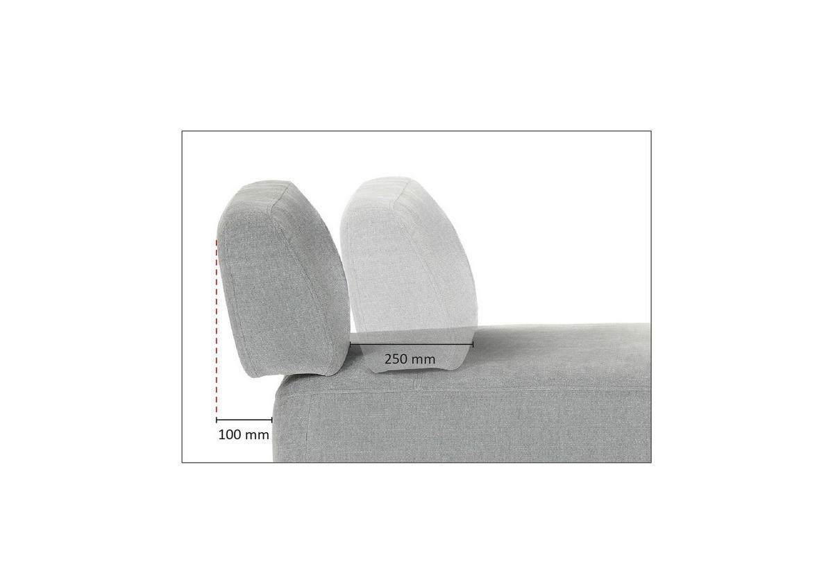 BIGSOFA Flachgewebe Mintgrün  - Salbeigrün/Schwarz, MODERN, Kunststoff/Textil (240/80/120cm) - Ambia Home