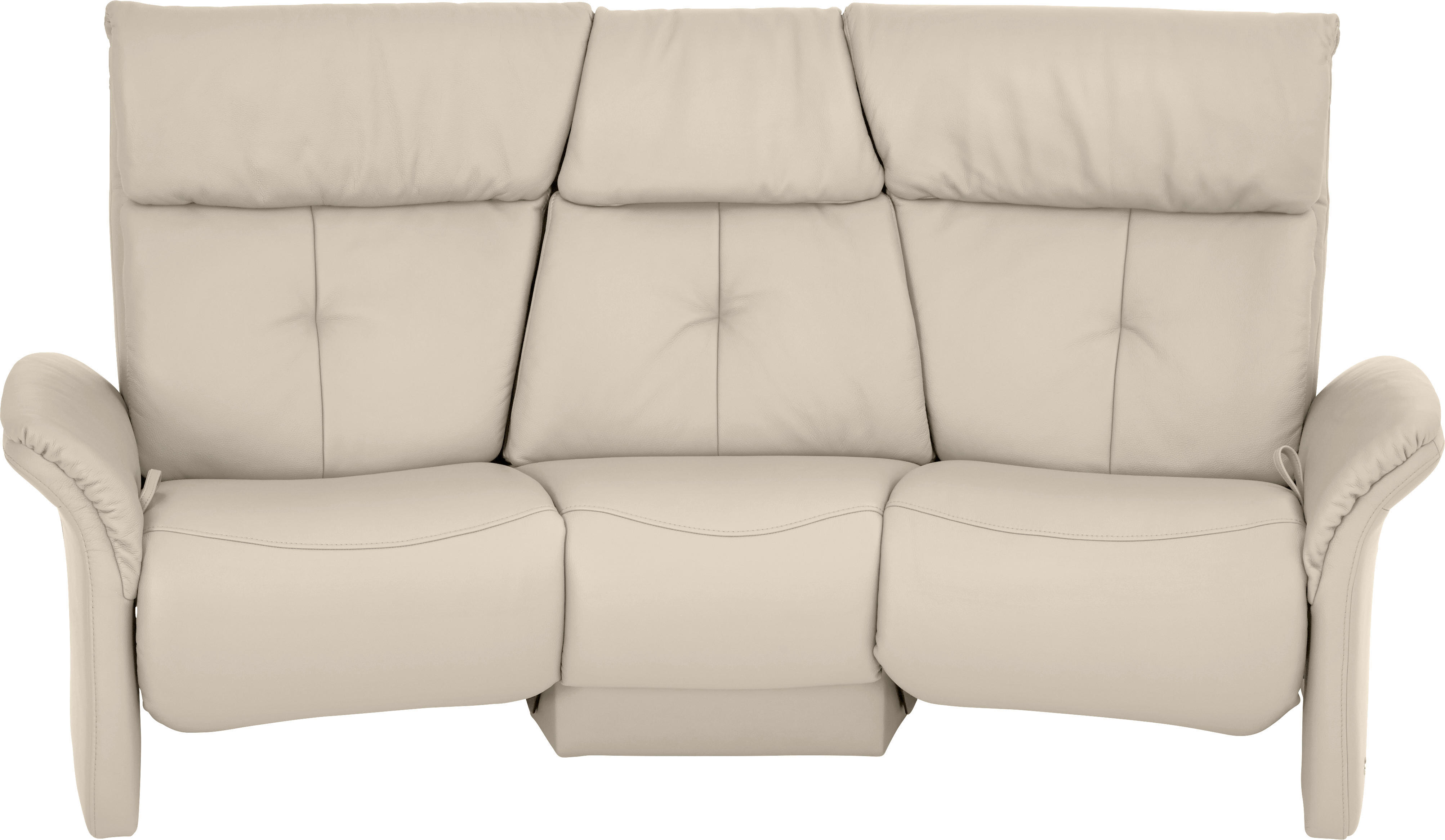 TRAPEZSOFA Echtleder Creme  - Creme, KONVENTIONELL, Leder (208/107/103cm) - Himolla Komfortklass