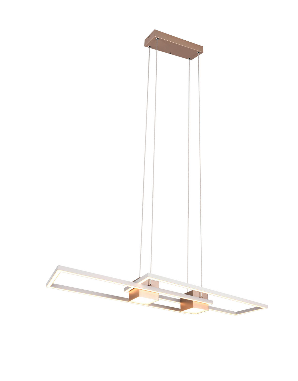 LED-PENDELLEUCHTE 100/28/150 cm    - Grau/Cappuccino, Design, Metall (100/28/150cm) - Trio Leuchten