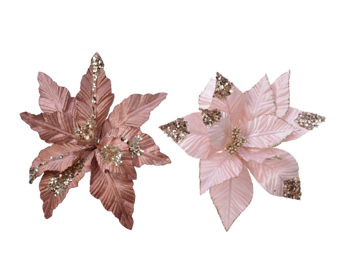 BOŽIĆNA ZVIJEZDA - pink, Basics, plastika (28cm) - X-Mas